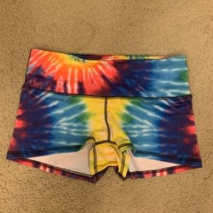 Tie dye booty shorts